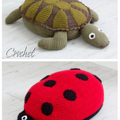 Ladybird & Turtle Poof in King Cole Big Value Chunky - 5146 - Downloadable PDF