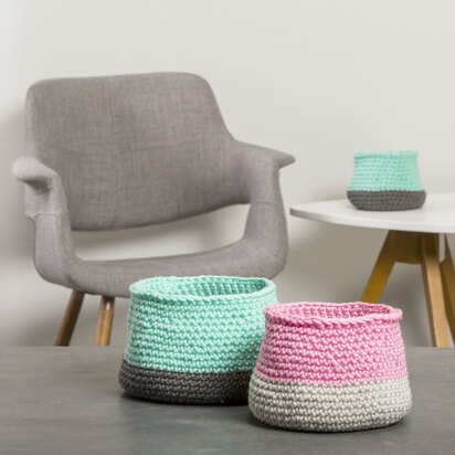 Brooklyn Baskets Set in Premier Yarns Everyday Bulky - Downloadable PDF
