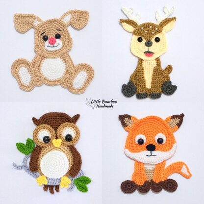 Woodland Animals Applique Set B