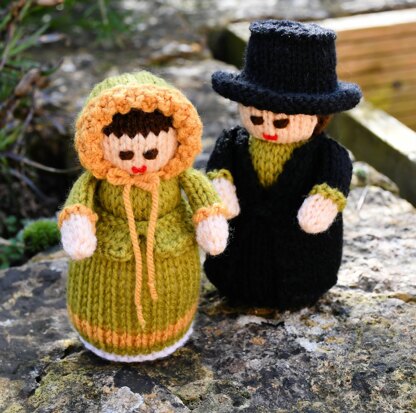 Victorian Ladies & Gentlemen Doll Knitting Pattern - Toy Knitting Pattern