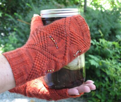 Garden Trellis Trio, Fingerless Gloves