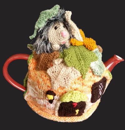 Hedgehog in Autumn Tea Cosy
