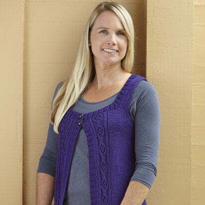 WEBS Emerging Designer #07 Got You Covered Vest - Waistcoat Knitting Pattern for Women in Valley Yarns Deerfield