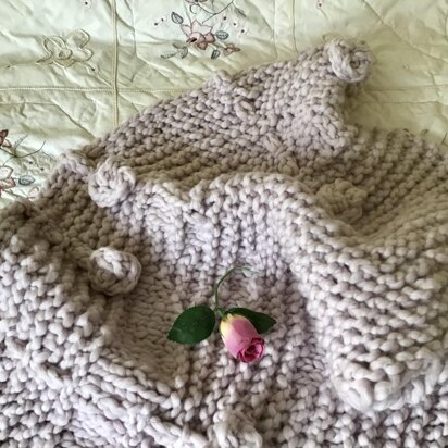 Lavender Rose Baby Blanket