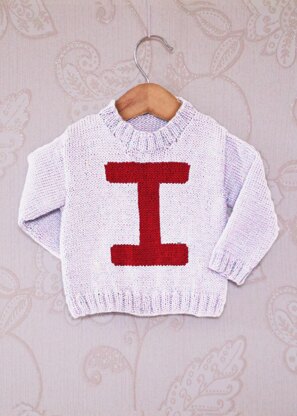 Intarsia - Letter I Chart - Childrens Sweater