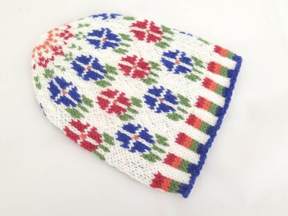 Fair Isle Flower Power Beanie