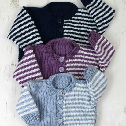 Knitting Pattern For Childs Cardigan in 3 sizes  #441
