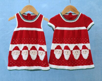 Santa Dresses(no 131) Knitting Pattern