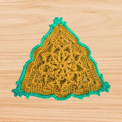 A crochet triangle motif