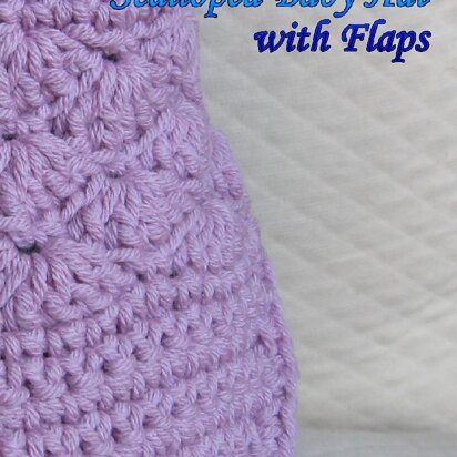 Scalloped Baby Hat with Flaps Crochet Pattern