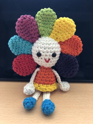 Rainbow Flower Doll