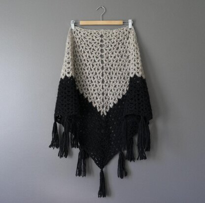 Dipped Colour Block Shawl
