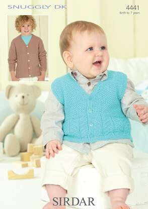 Cardigan and Waistcoat in Sirdar Snuggly DK - 4441 - Downloadable PDF