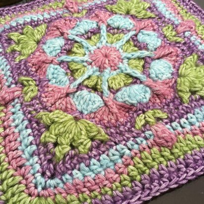 English Garden Afghan Square