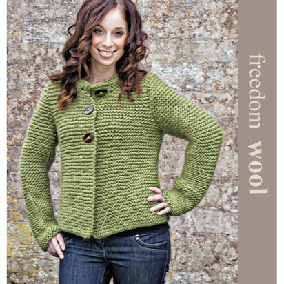 Garter Stitch Jacket in Twilleys Freedom Wool - 9133