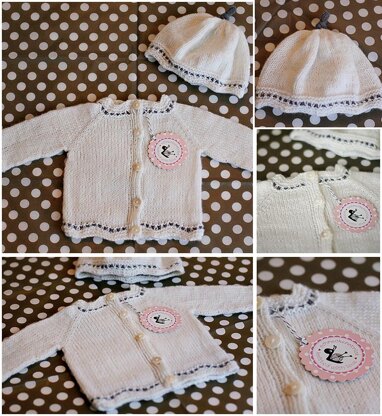 Petit Nuage (Cashmere Cardigan and Baby Beanie)