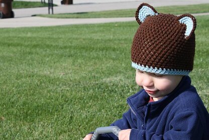 Crochet Bear Beanie