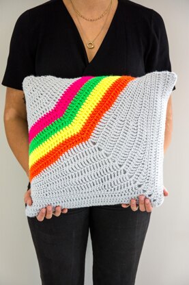 Neon Rainbow Cushion Cover