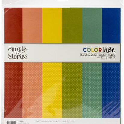Simple Stories Color Vibe Double-Sided Paper Pack 6/Pkg - Bold