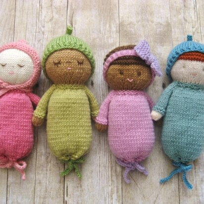 Knit Baby Doll Pattern Set
