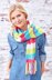 Bright Stripes Textured Scarf in Red Heart Super Saver Stripes - LM5806 - Downloadable PDF