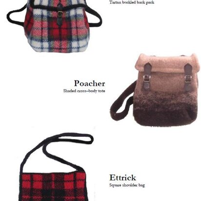 Macduff, Ettrick and Poacher - three felted bags