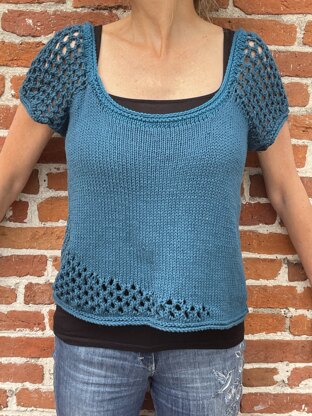 Swoop Tee in Universal Yarn Bamboo Glam