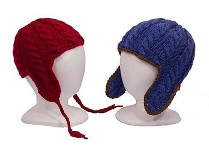 Child's Cable Ear Flap Hat