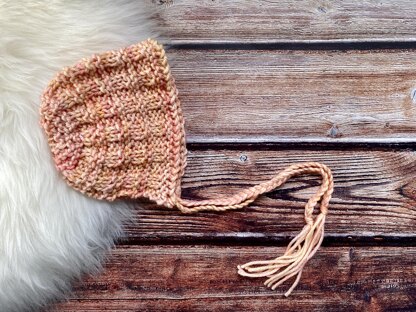 Textured Aran Newborn Bonnet