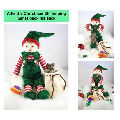 Alfie Christmas elf knitting pattern 19023