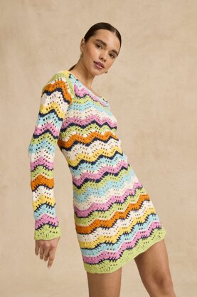 Cheeky Chevron Mini Dress in Sirdar Stories - Downloadable PDF