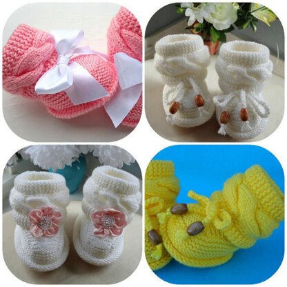 Knitted Baby Booties Knit Pattern Ariel
