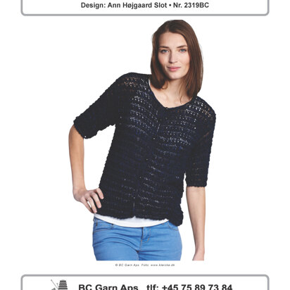 Textured Cardigan in BC Garn Sarah Tweed - 2319BC - Downloadable PDF