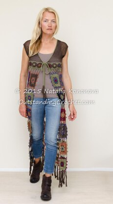 Fringed Maxi Cardigan/Vest