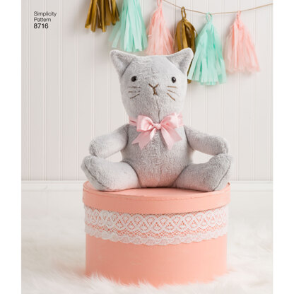 Simplicity 8716 Stuffed Animals - Paper Pattern, Size OS (ONE SIZE)