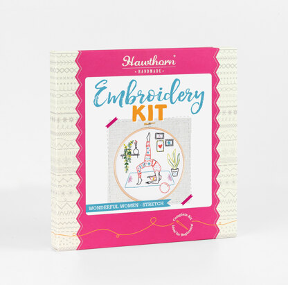 Hawthorn Handmade Wonderful Women Stretch Printed Embroidery Kit