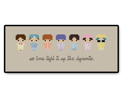 BTS Dynamite Bite Size - PDF Cross Stitch Pattern