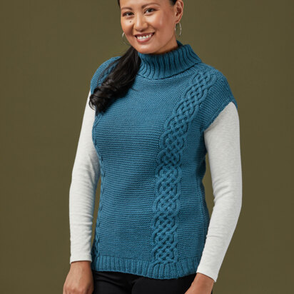 936 Paprika Topper -  Slipover Knitting Pattern for Women in  Valley Superwash DK by Valley Yarns
