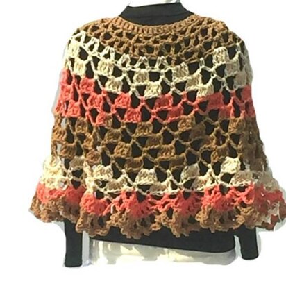 Cheesecake Crochet Poncho Shawl