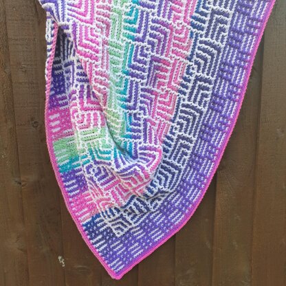 Mosaic Pinwheel Blanket - Rainbow
