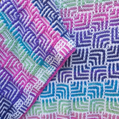 Mosaic Pinwheel Blanket - Rainbow