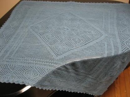 Diamonds in the Ropes Lace Shawl