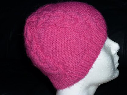 Four Cable Beanie--Knit in the Round