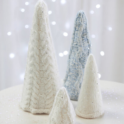 1176K White Pines (Knit) - Decorations Knitting Pattern for Christmas in Valley Yarns Northampton