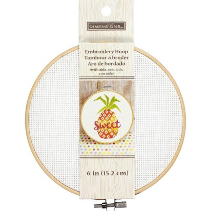 Dimensions Embroidery Hoop W/Aida 6in White