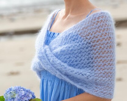 Knitting Pattern Lace Infinity Bride Shawl