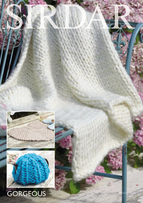 Rug, Throw and Teacosy in Sirdar Gorgeous - 7963 - Downloadable PDF