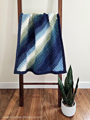 Caspian C2C Crochet Blanket