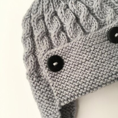 Dayton - Cabled Baby Aviator Hat