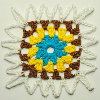 V neck floral crochet cover up